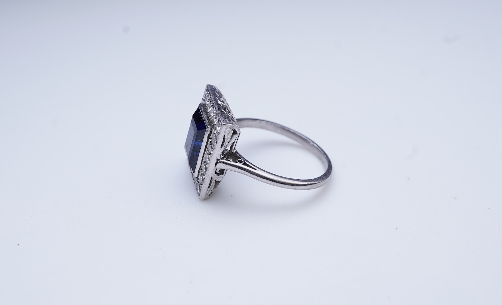 An Art Deco sapphire and diamond ring, 1920s